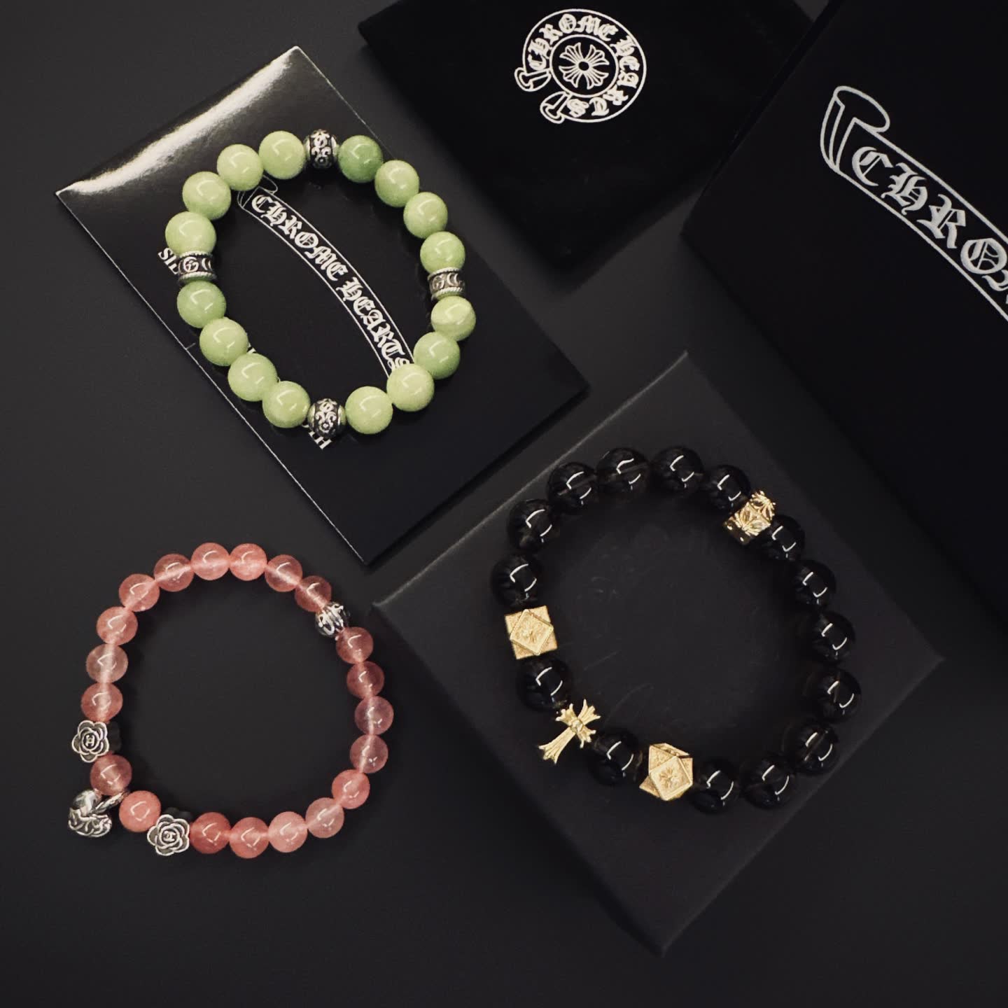 Chrome Hearts Beaded Bracelet Set